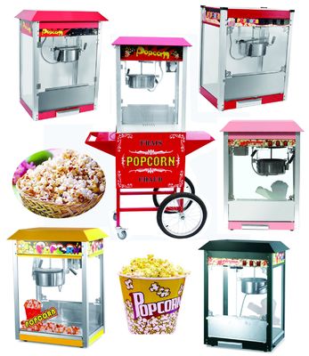 110-240V/50-60HZ Gezond voedsel SS materiaal commerciële popcornmachine met mand