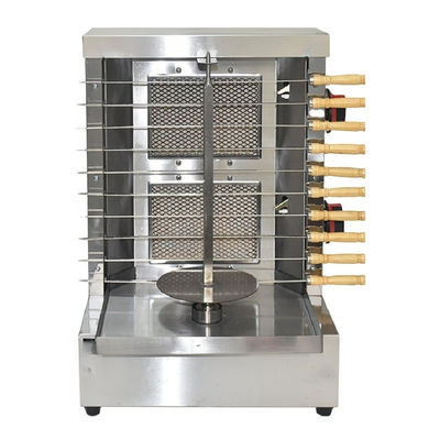 Gas Shawarma Machine 2 Brander Kip Doner Kebab BBQ Grill Skewers Maker Voor buiten