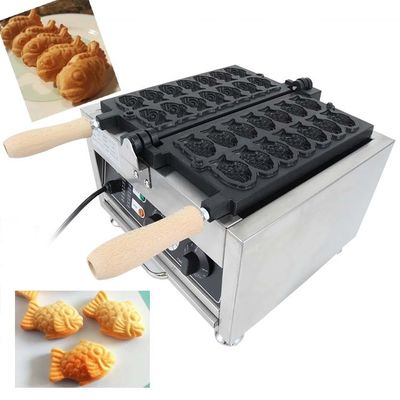 Een handige commerciële Taiyaki-wafelmaker met digitaal paneel en temperatuurregeling